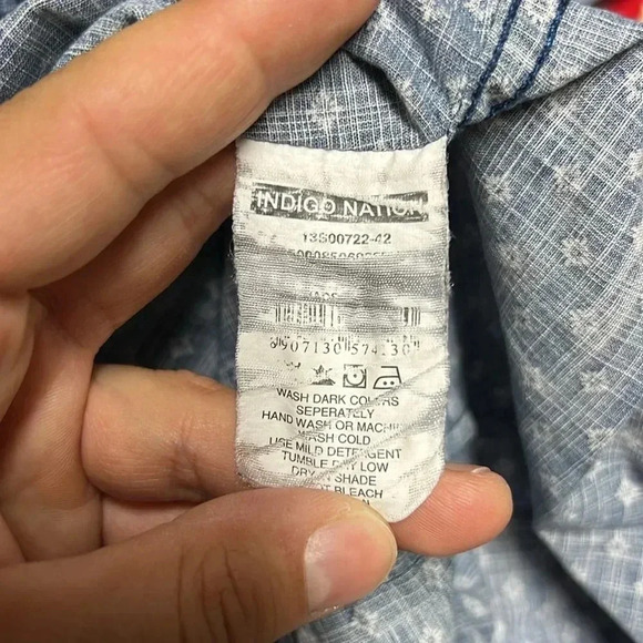 Indigo Nation Shirt Size 15.5 - Picture 6 of 6